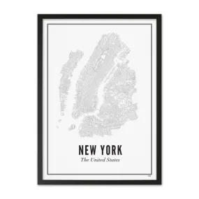 Poster - New York 40x50cm - Wit